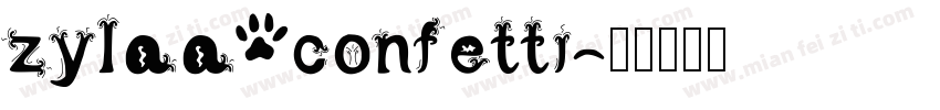 zylaa confetti字体转换